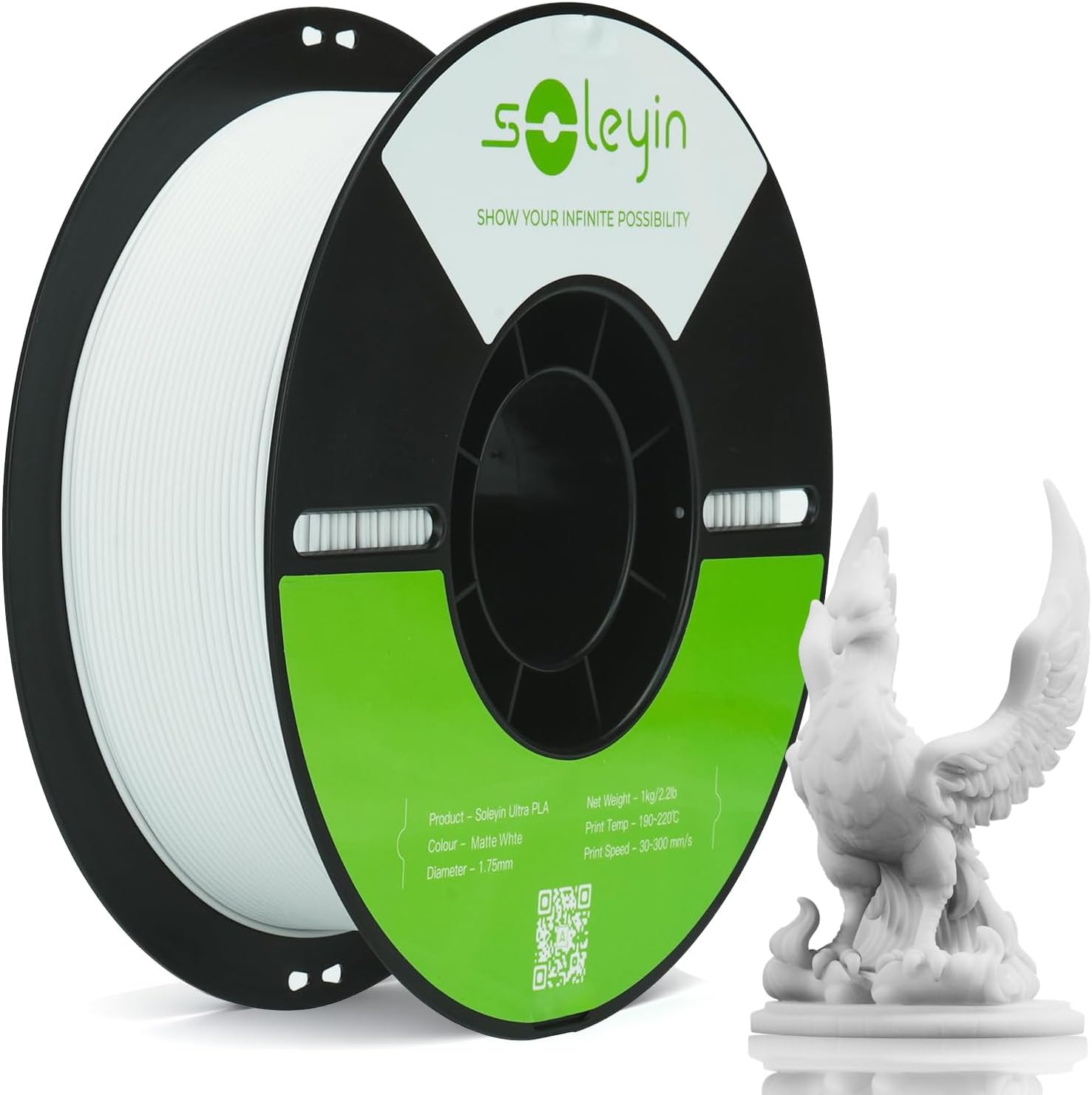 Creality Filamento Soleyin Ultra PLA Branco Fosco