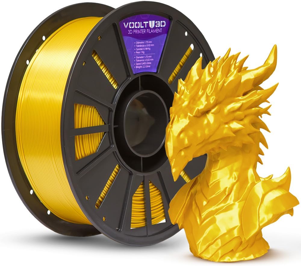 Filamento PLA V-Silk Dourado Seda Voolt3D